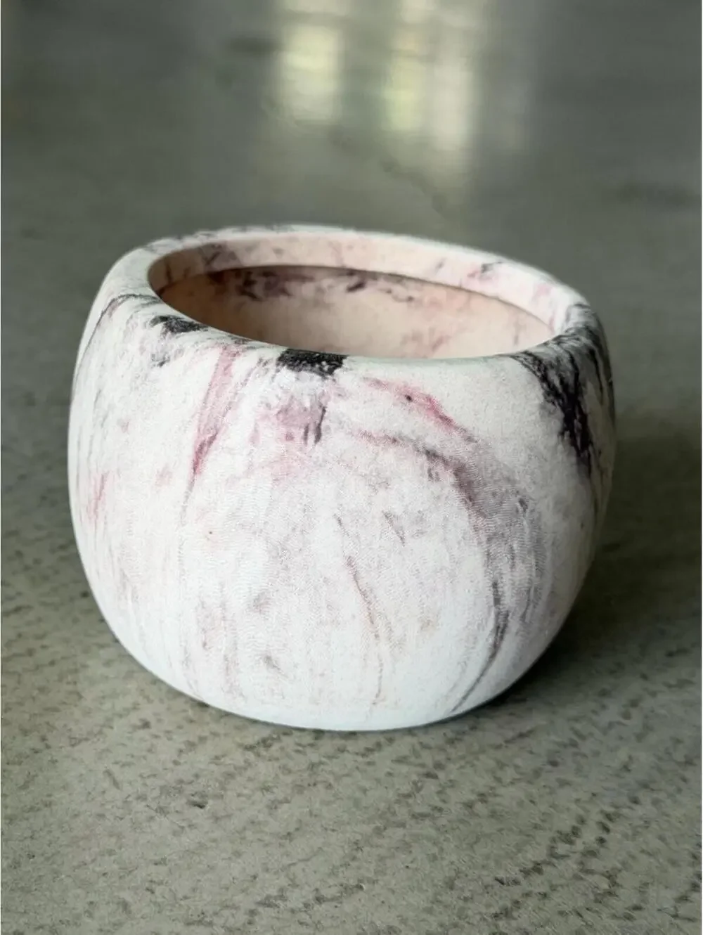 Mini Marble Planter / Ceramic Pot / Neutral Decor